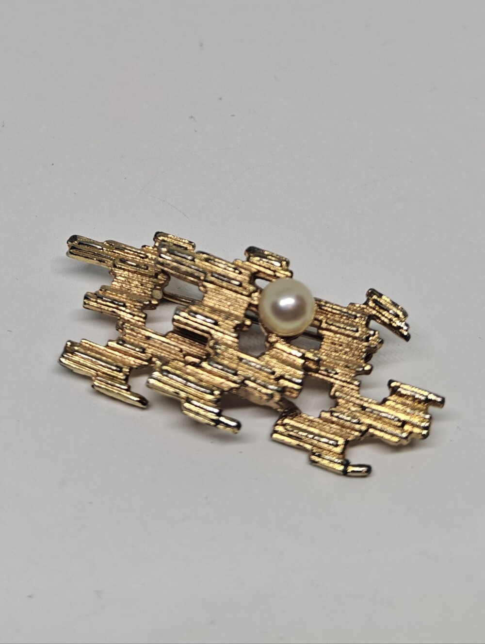Vintage Modernist Brutalist Pin Brooch